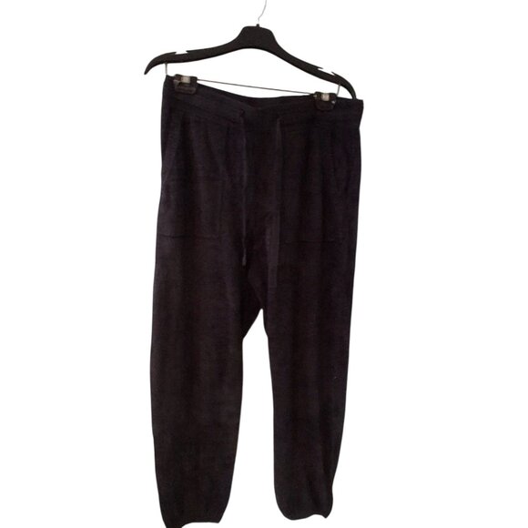 Barefoot Dreams sweatsuit set womens Medium cozy chic lite black top pants - Picture 2 of 7